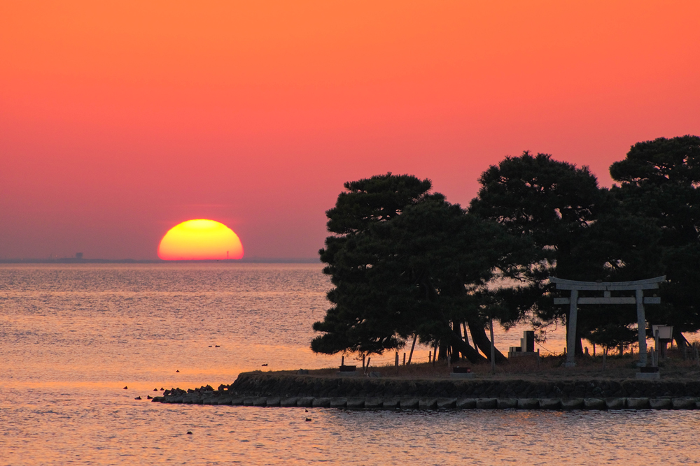 宍道湖の夕日スポット