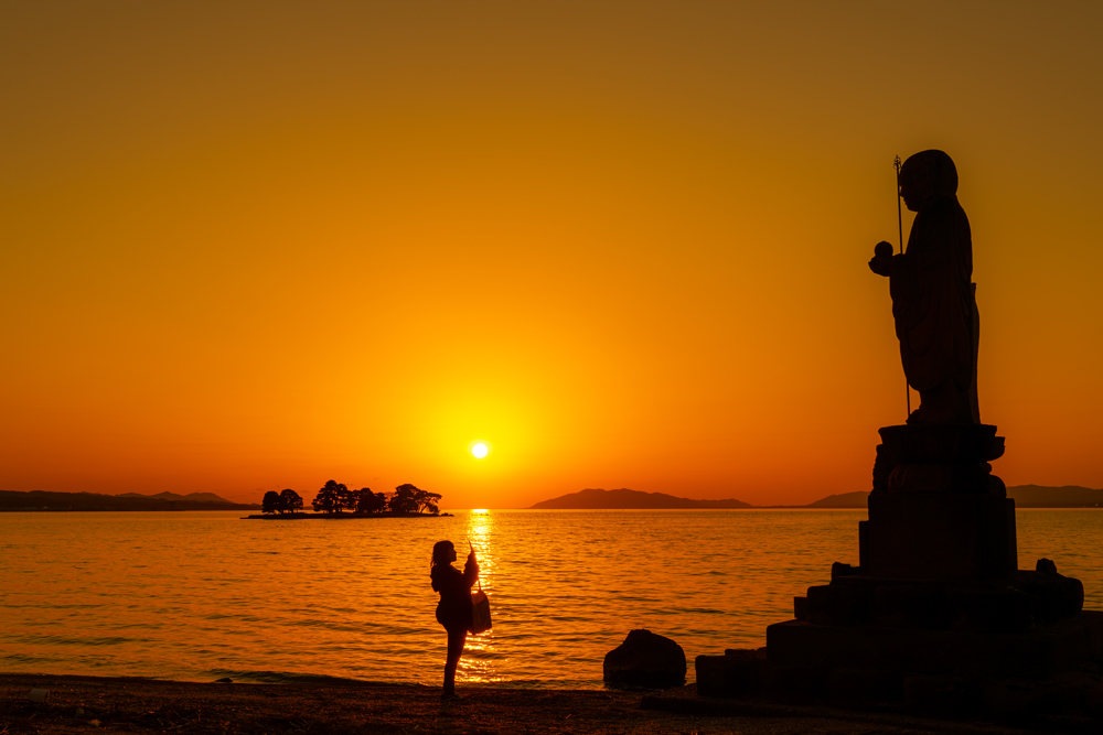 宍道湖の夕日スポット
